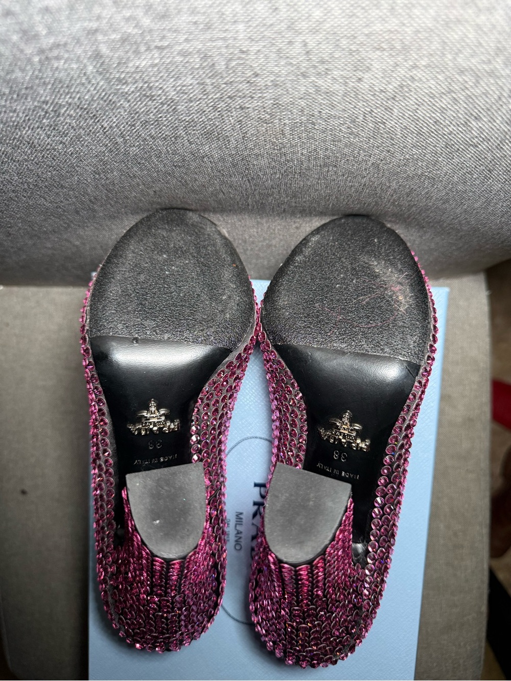 Prada Pink Crystal Calzature Donna Pumps - Picture 5 of 9